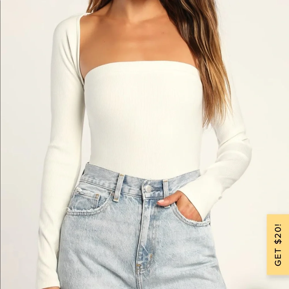 Lulus Ribbed Bodysuit - Picture 1 of 3